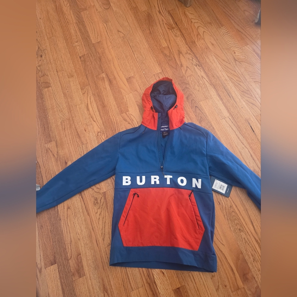 Burton Blue and Orange X Fat Tire Hoodie
